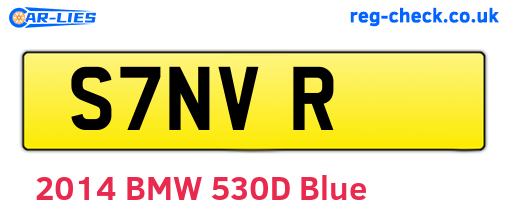 S7NVR are the vehicle registration plates.