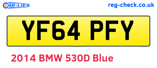 YF64PFY are the vehicle registration plates.