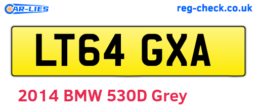 LT64GXA are the vehicle registration plates.