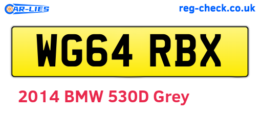 WG64RBX are the vehicle registration plates.