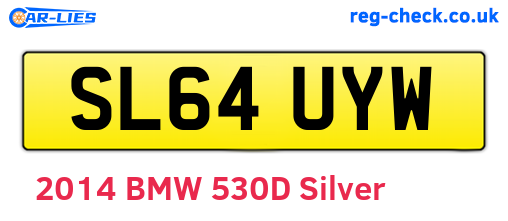 SL64UYW are the vehicle registration plates.