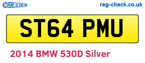 ST64PMU are the vehicle registration plates.