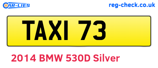 TAX173 are the vehicle registration plates.