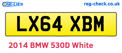 LX64XBM are the vehicle registration plates.