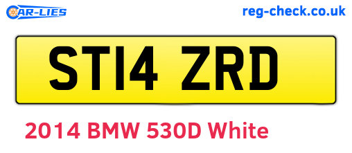 ST14ZRD are the vehicle registration plates.