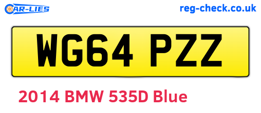 WG64PZZ are the vehicle registration plates.