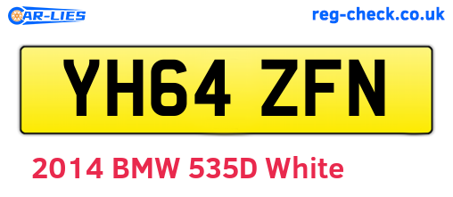 YH64ZFN are the vehicle registration plates.