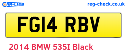 FG14RBV are the vehicle registration plates.