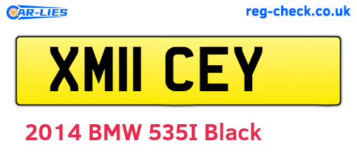 XM11CEY are the vehicle registration plates.