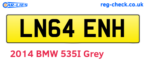 LN64ENH are the vehicle registration plates.