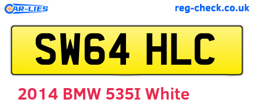 SW64HLC are the vehicle registration plates.