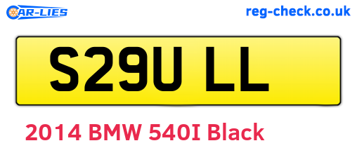 S29ULL are the vehicle registration plates.