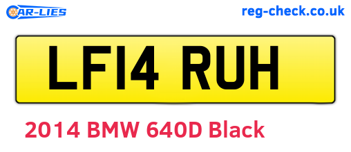 LF14RUH are the vehicle registration plates.