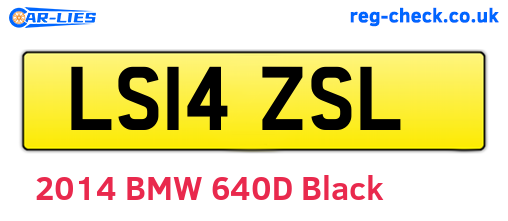 LS14ZSL are the vehicle registration plates.