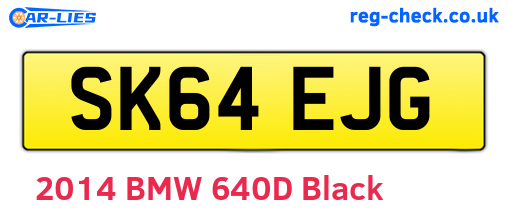 SK64EJG are the vehicle registration plates.