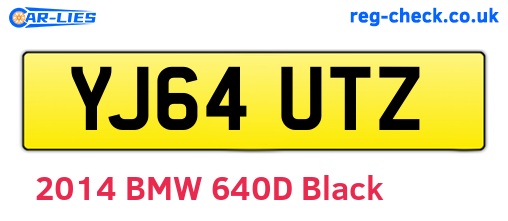 YJ64UTZ are the vehicle registration plates.