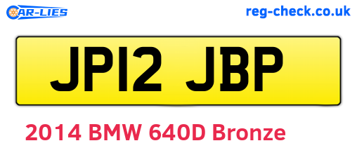 JP12JBP are the vehicle registration plates.