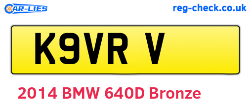 K9VRV are the vehicle registration plates.