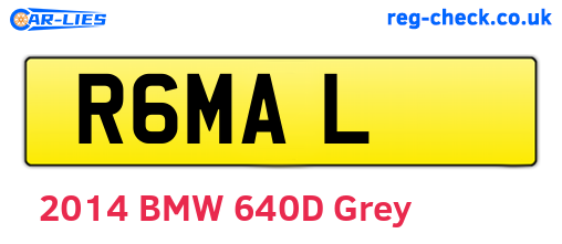 R6MAL are the vehicle registration plates.