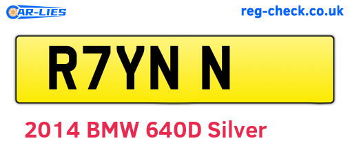R7YNN are the vehicle registration plates.