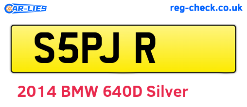 S5PJR are the vehicle registration plates.