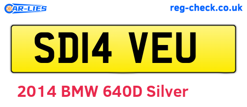 SD14VEU are the vehicle registration plates.