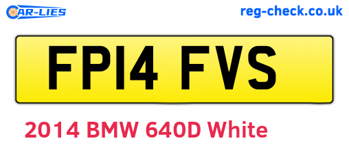 FP14FVS are the vehicle registration plates.