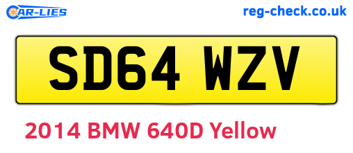 SD64WZV are the vehicle registration plates.