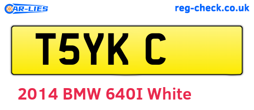 T5YKC are the vehicle registration plates.