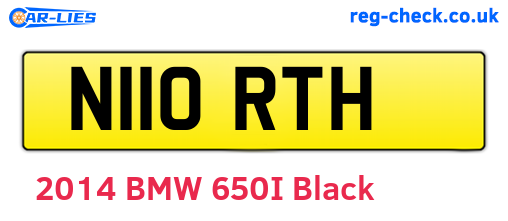 N110RTH are the vehicle registration plates.