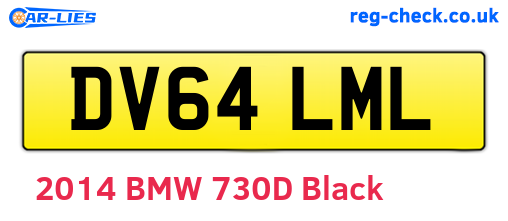 DV64LML are the vehicle registration plates.