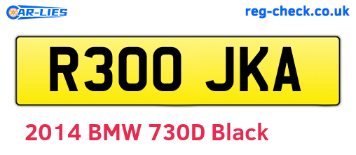 R300JKA are the vehicle registration plates.