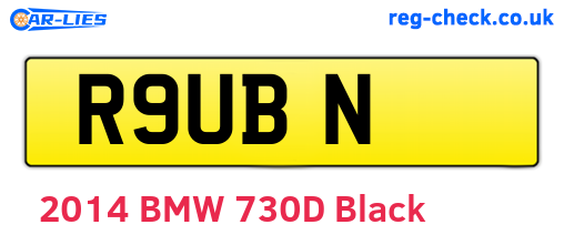 R9UBN are the vehicle registration plates.