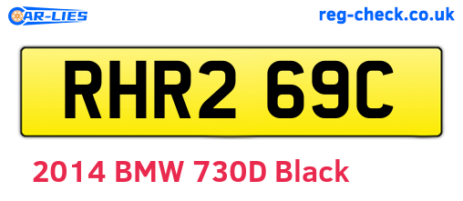 RHR269C are the vehicle registration plates.