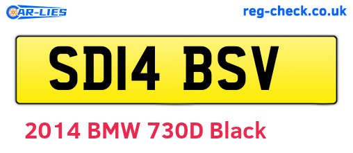 SD14BSV are the vehicle registration plates.