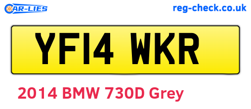 YF14WKR are the vehicle registration plates.