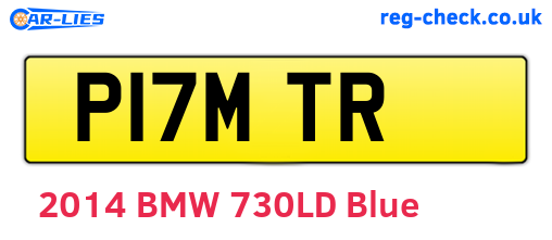 P17MTR are the vehicle registration plates.