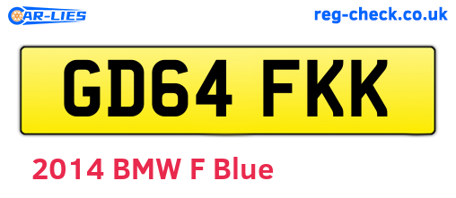 GD64FKK are the vehicle registration plates.