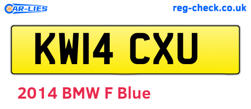 KW14CXU are the vehicle registration plates.
