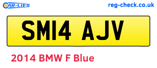 SM14AJV are the vehicle registration plates.