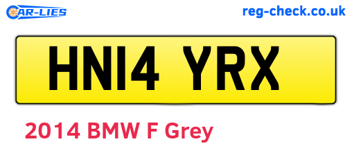 HN14YRX are the vehicle registration plates.