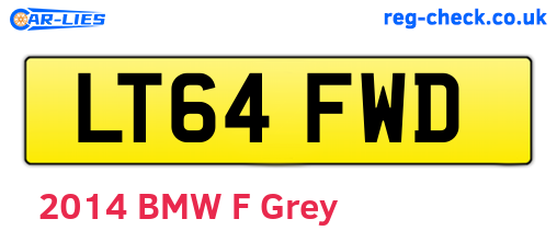 LT64FWD are the vehicle registration plates.