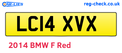 LC14XVX are the vehicle registration plates.