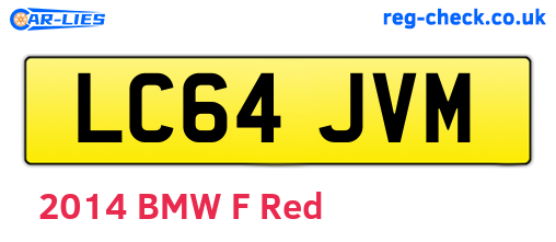 LC64JVM are the vehicle registration plates.