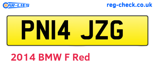 PN14JZG are the vehicle registration plates.