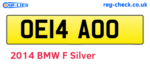 OE14AOO are the vehicle registration plates.