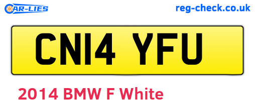 CN14YFU are the vehicle registration plates.