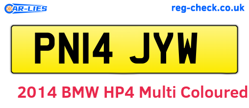 PN14JYW are the vehicle registration plates.