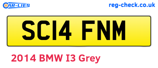 SC14FNM are the vehicle registration plates.