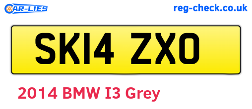 SK14ZXO are the vehicle registration plates.
